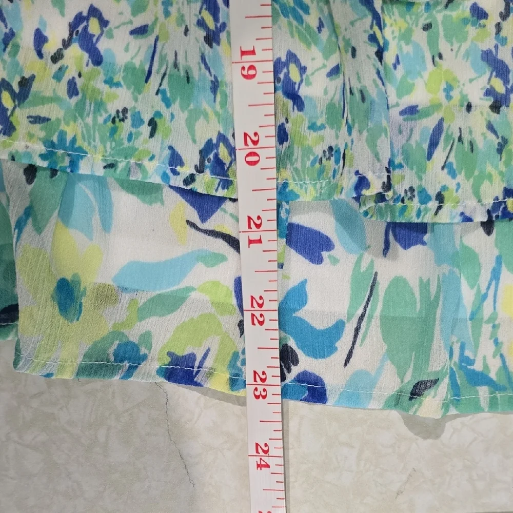 Justice Floral Ruffle‎ Tank Top